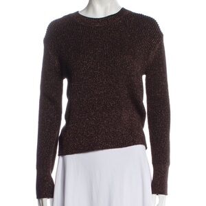 STAUD Brown Crew Neck Sweater